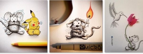 Очаровательный мышонок, нарисованный карандашом: арт-работы художника Apredart (Loic Apreda)